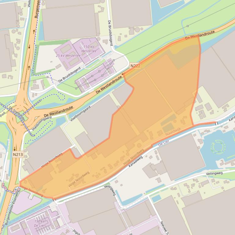 Kaart van postcodegebied 2671DX.