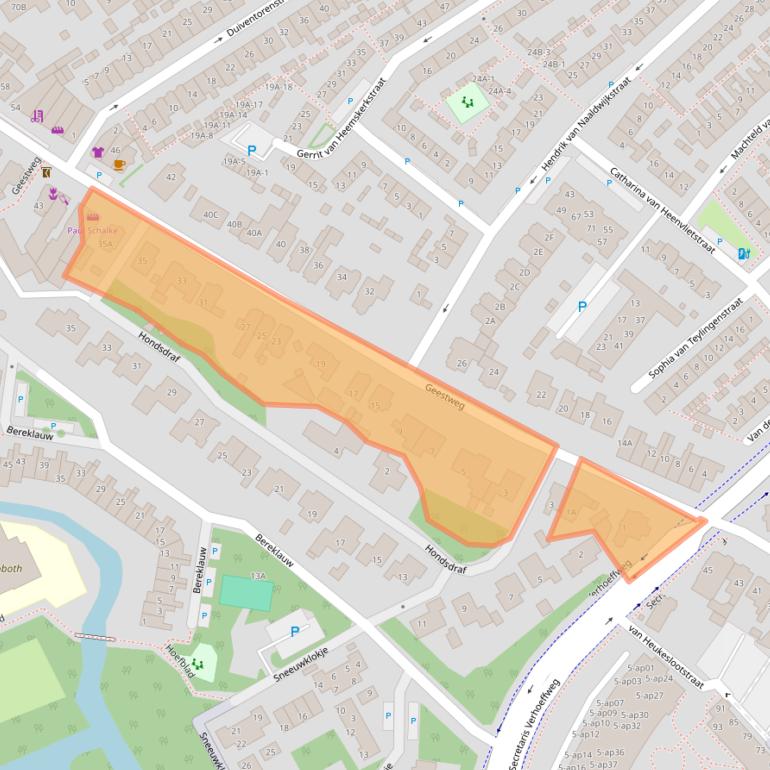 Kaart van postcodegebied 2671EA.