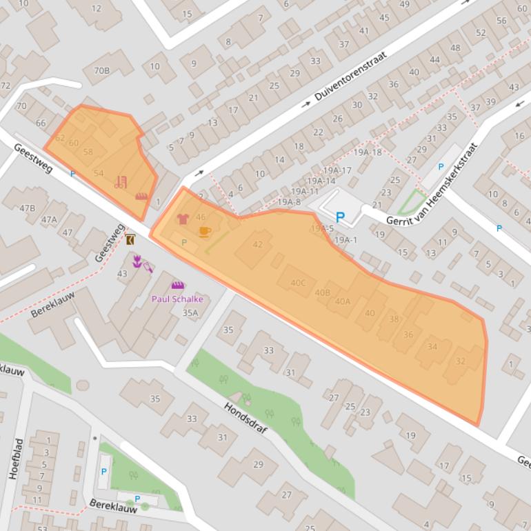 Kaart van postcodegebied 2671ED.