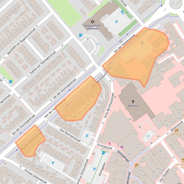 Kaart van postcodegebied 2671EG.