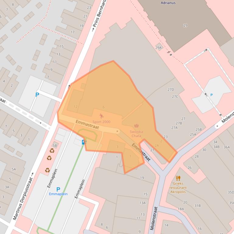 Kaart van postcodegebied 2671ET.