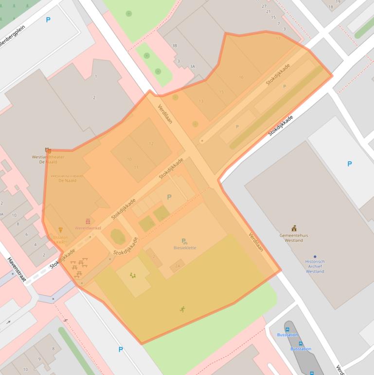 Kaart van postcodegebied 2671GW.