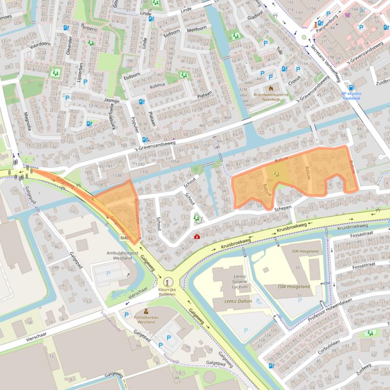 Kaart van postcodegebied 2671HL.