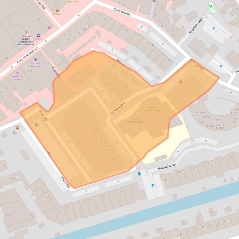 Kaart van postcodegebied 2671HS.