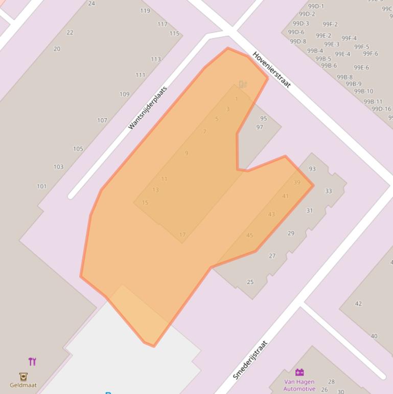 Kaart van postcodegebied 2671HW.