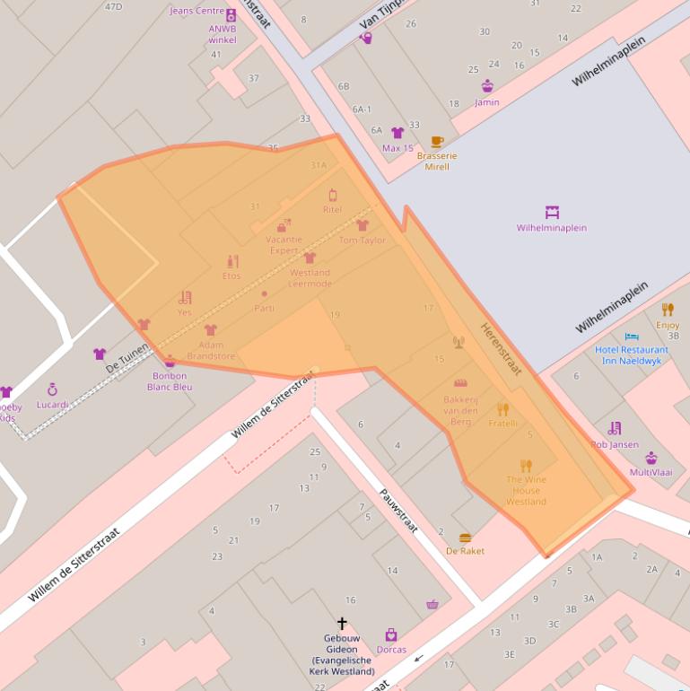 Kaart van postcodegebied 2671HX.