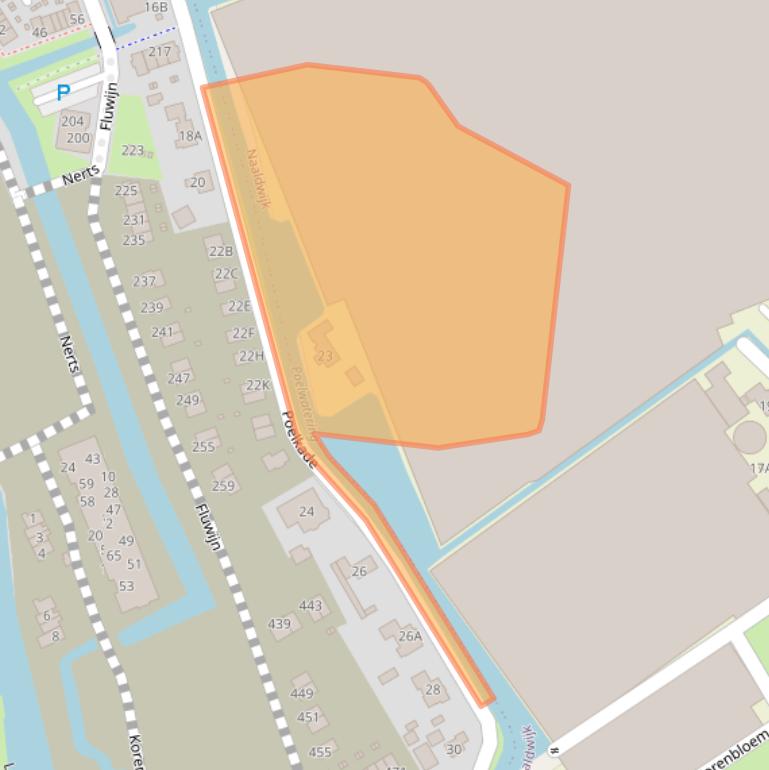 Kaart van postcodegebied 2671JB.