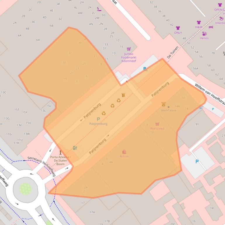 Kaart van postcodegebied 2671JD.