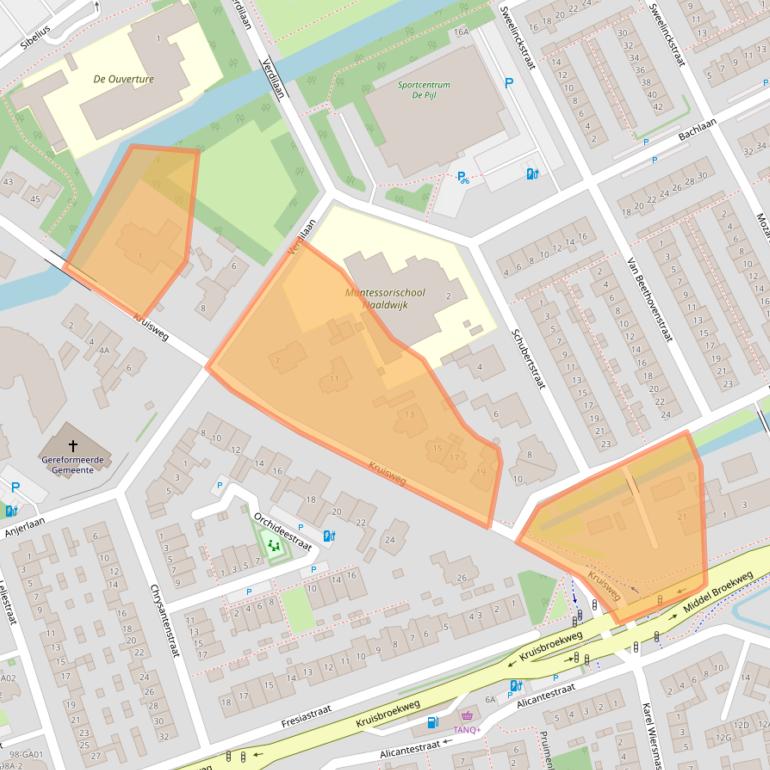 Kaart van postcodegebied 2671JX.