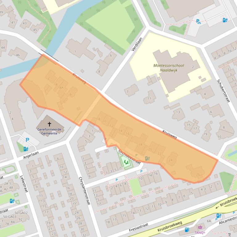 Kaart van postcodegebied 2671JZ.