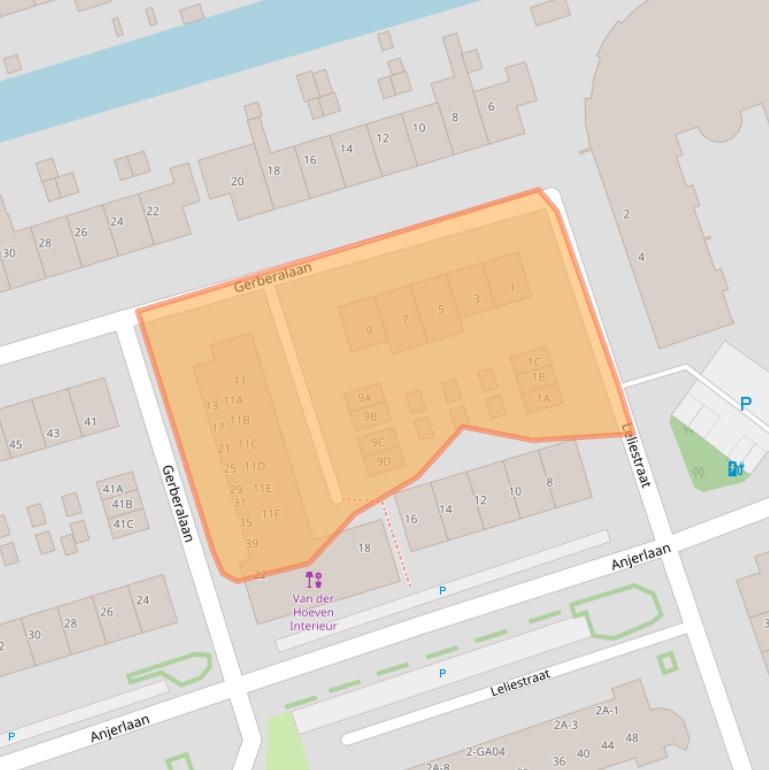 Kaart van postcodegebied 2671KA.