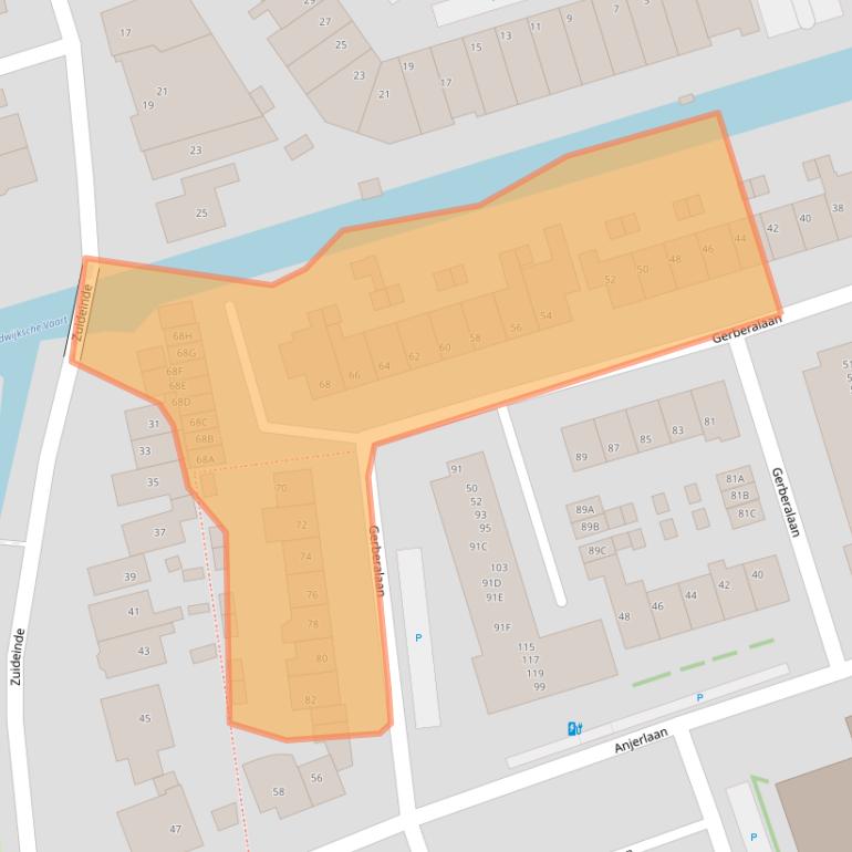 Kaart van postcodegebied 2671KE.