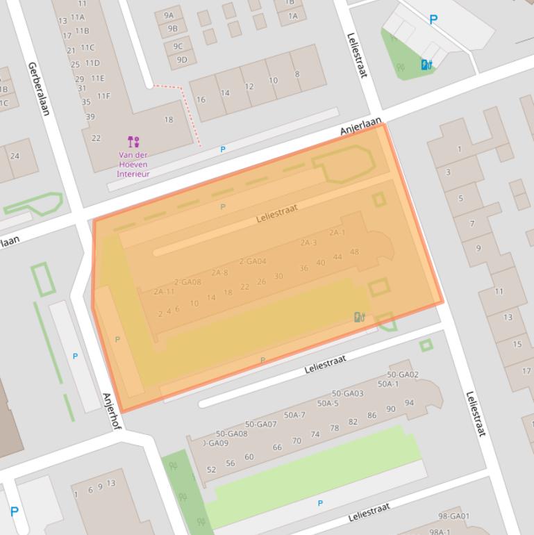 Kaart van postcodegebied 2671KM.