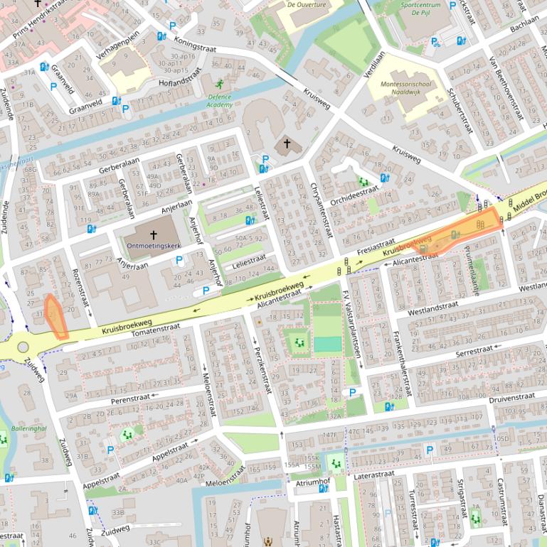 Kaart van postcodegebied 2671KT.