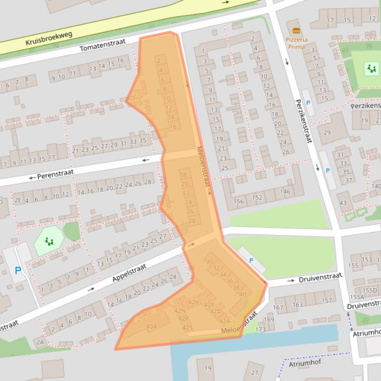 Kaart van postcodegebied 2671LA.