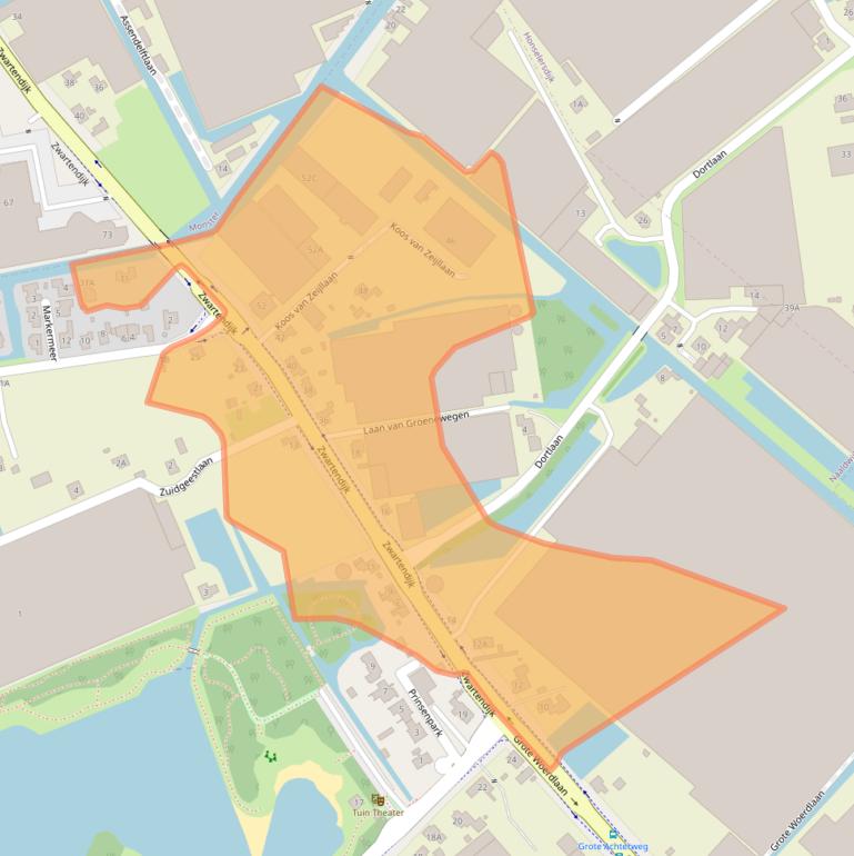 Kaart van postcodegebied 2671LL.