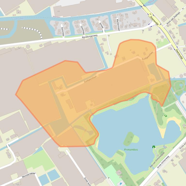 Kaart van postcodegebied 2671LM.