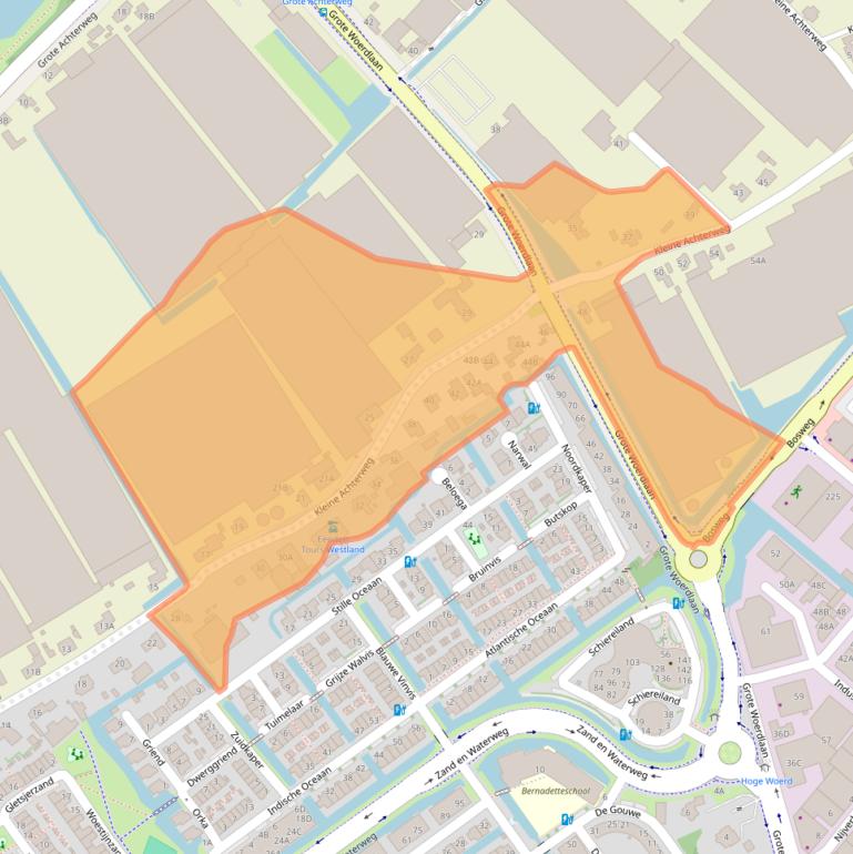 Kaart van postcodegebied 2671LT.