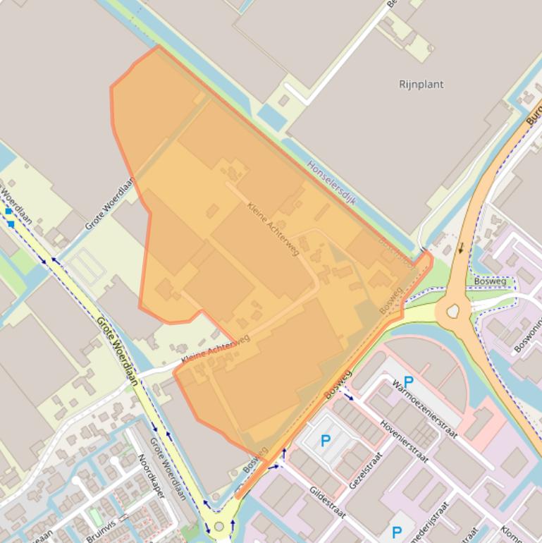 Kaart van postcodegebied 2671LV.