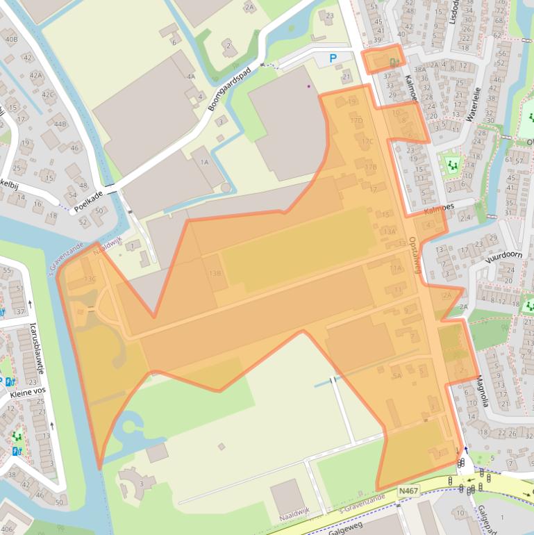 Kaart van postcodegebied 2671LW.