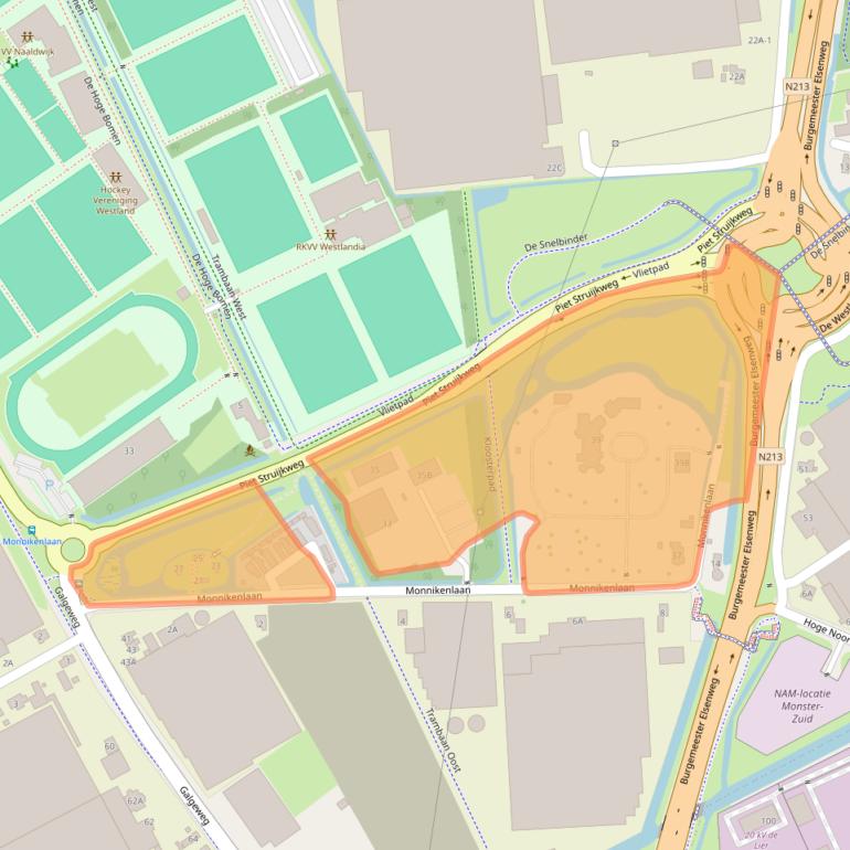 Kaart van postcodegebied 2671NG.