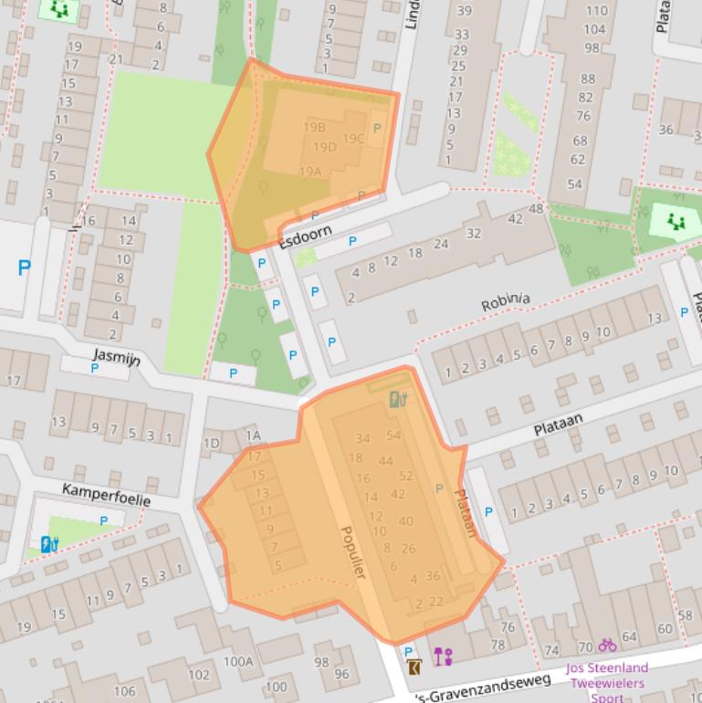 Kaart van postcodegebied 2671NH.