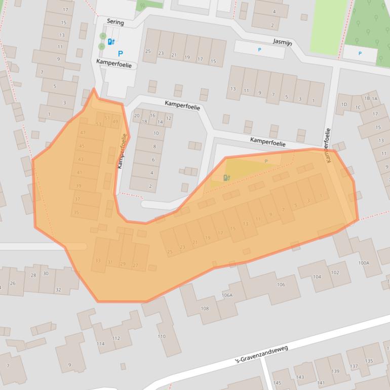 Kaart van postcodegebied 2671NJ.