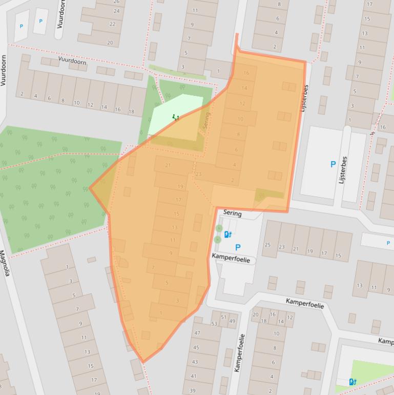 Kaart van postcodegebied 2671NL.