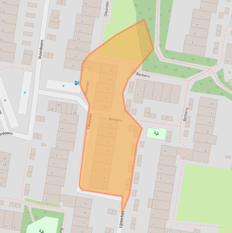 Kaart van postcodegebied 2671NN.