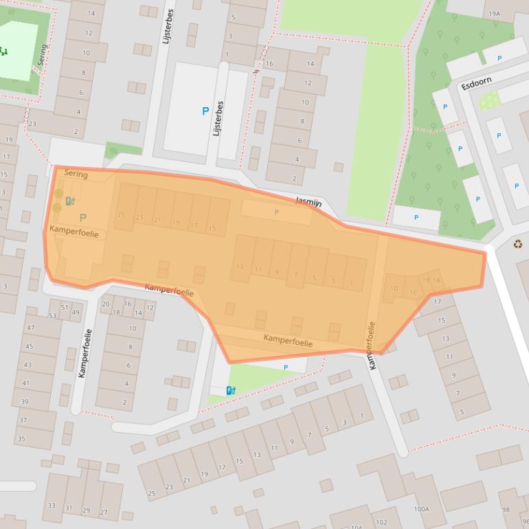 Kaart van postcodegebied 2671NR.