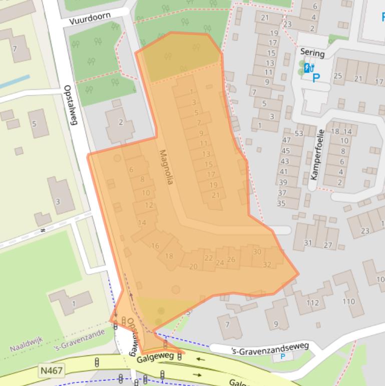 Kaart van postcodegebied 2671NW.