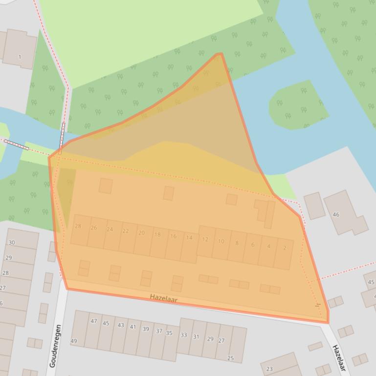 Kaart van postcodegebied 2671PE.