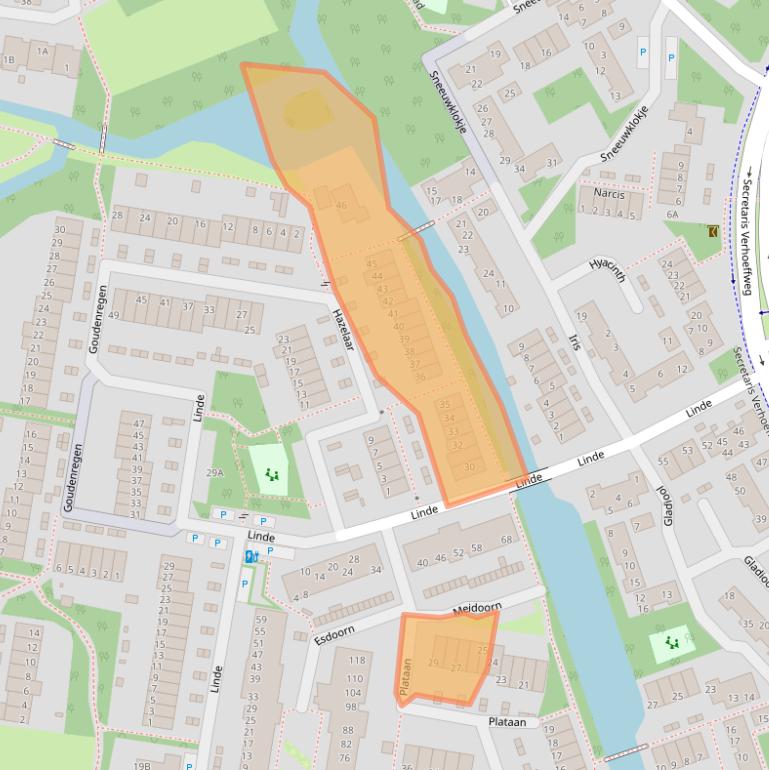 Kaart van postcodegebied 2671PN.