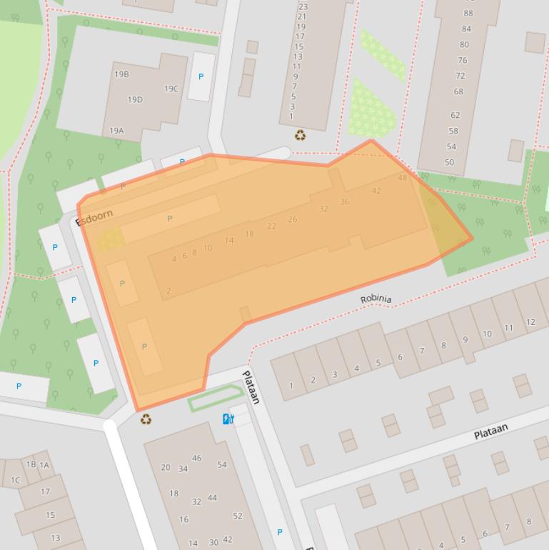 Kaart van postcodegebied 2671PS.