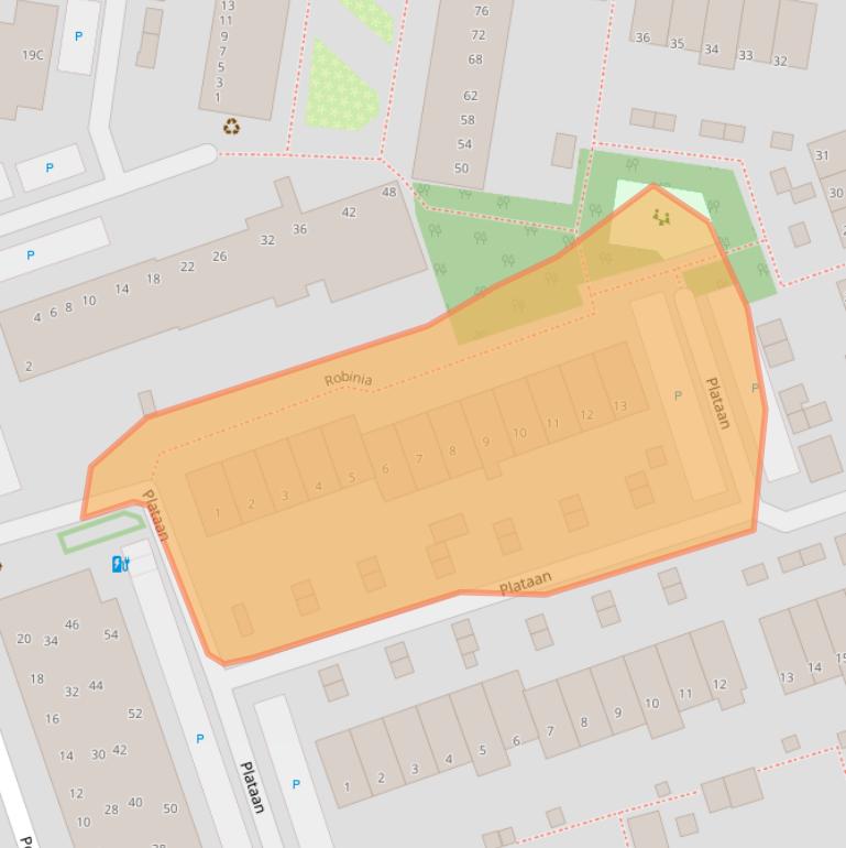 Kaart van postcodegebied 2671PW.