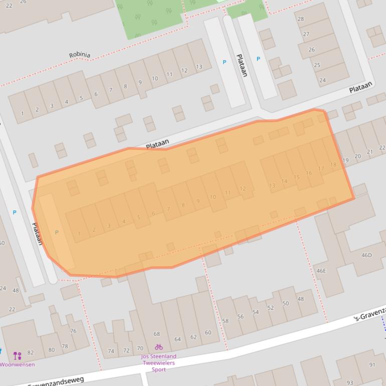 Kaart van postcodegebied 2671PX.