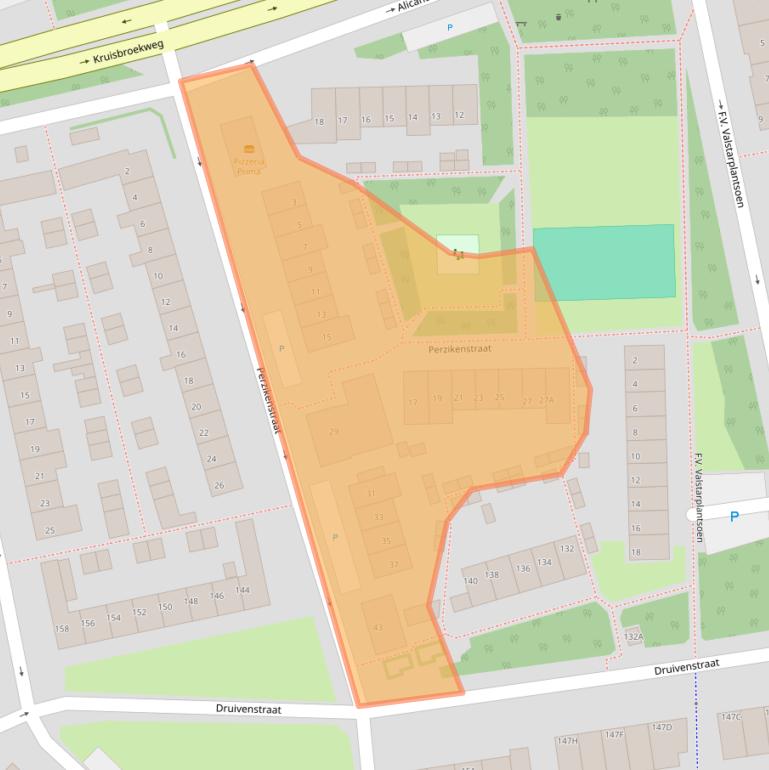 Kaart van postcodegebied 2671RA.