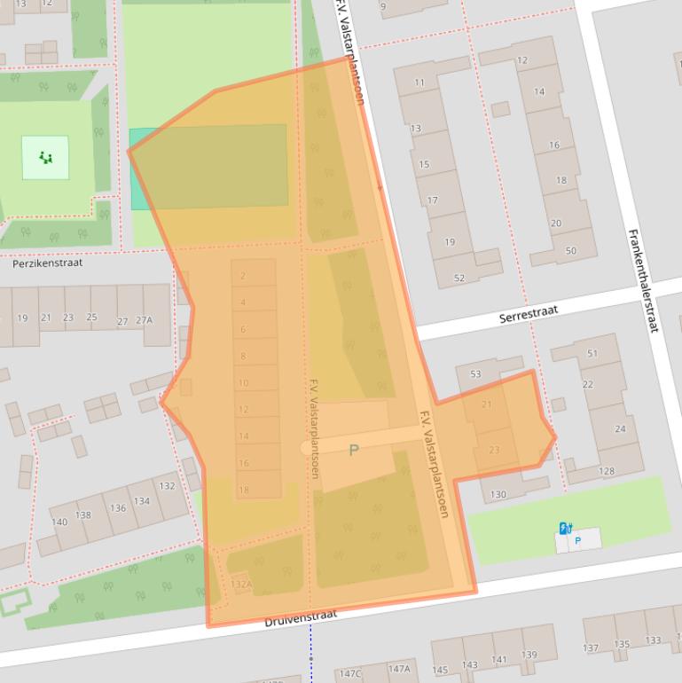 Kaart van postcodegebied 2671RD.