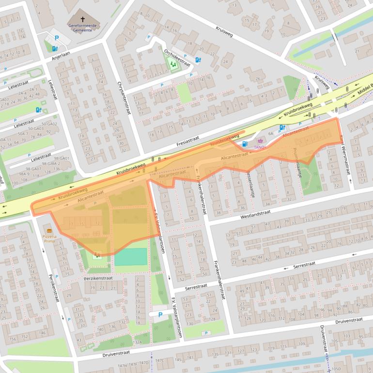 Kaart van postcodegebied 2671RH.