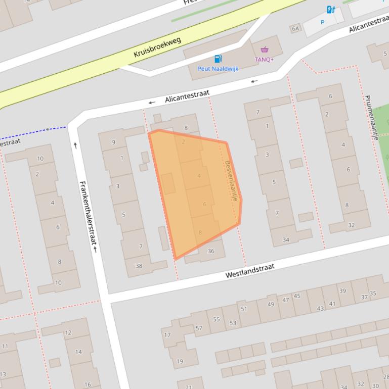 Kaart van postcodegebied 2671RK.
