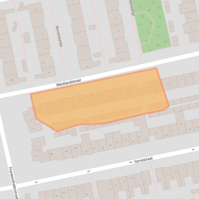 Kaart van postcodegebied 2671RW.