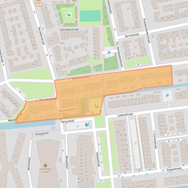 Kaart van postcodegebied 2671SH.