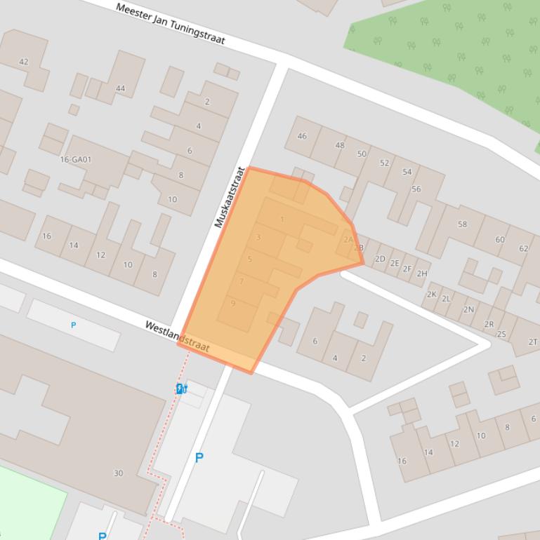 Kaart van postcodegebied 2671SV.