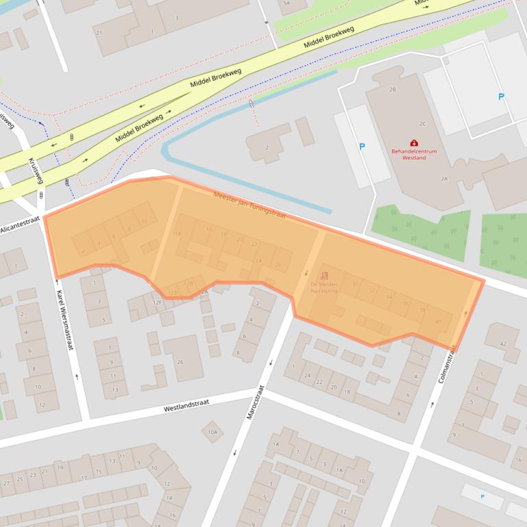 Kaart van postcodegebied 2671SX.