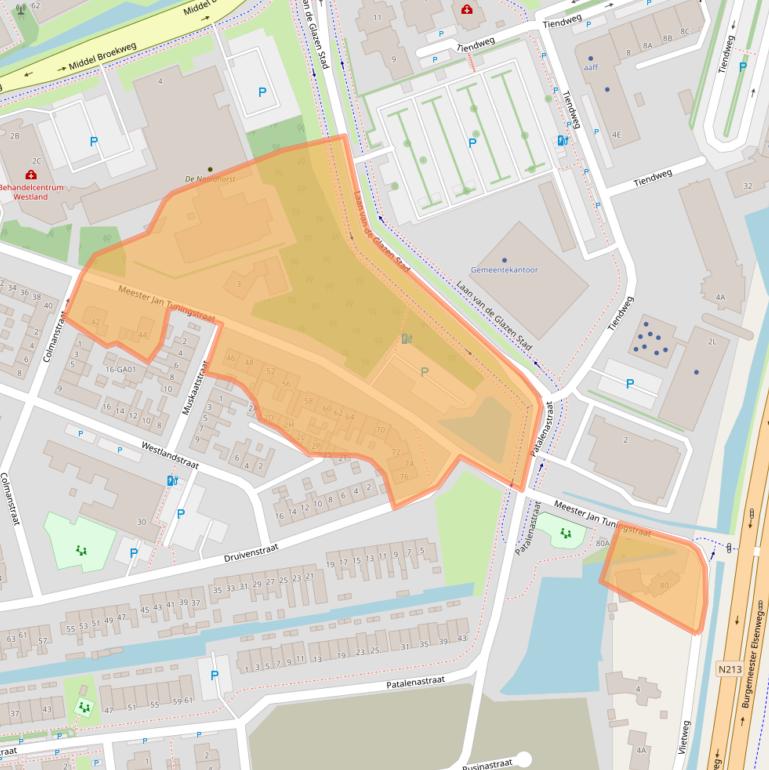 Kaart van postcodegebied 2671SZ.