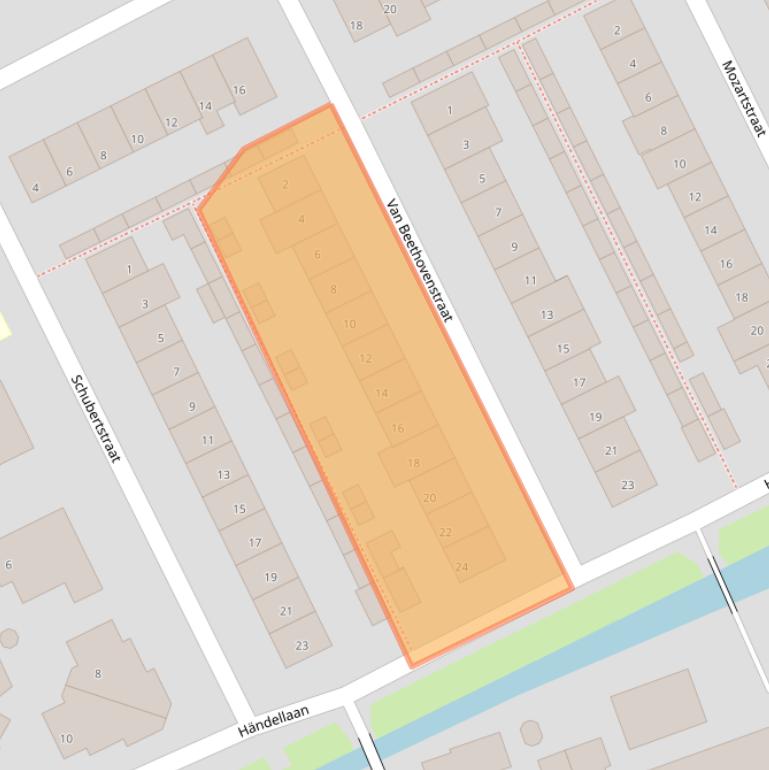 Kaart van postcodegebied 2671TD.