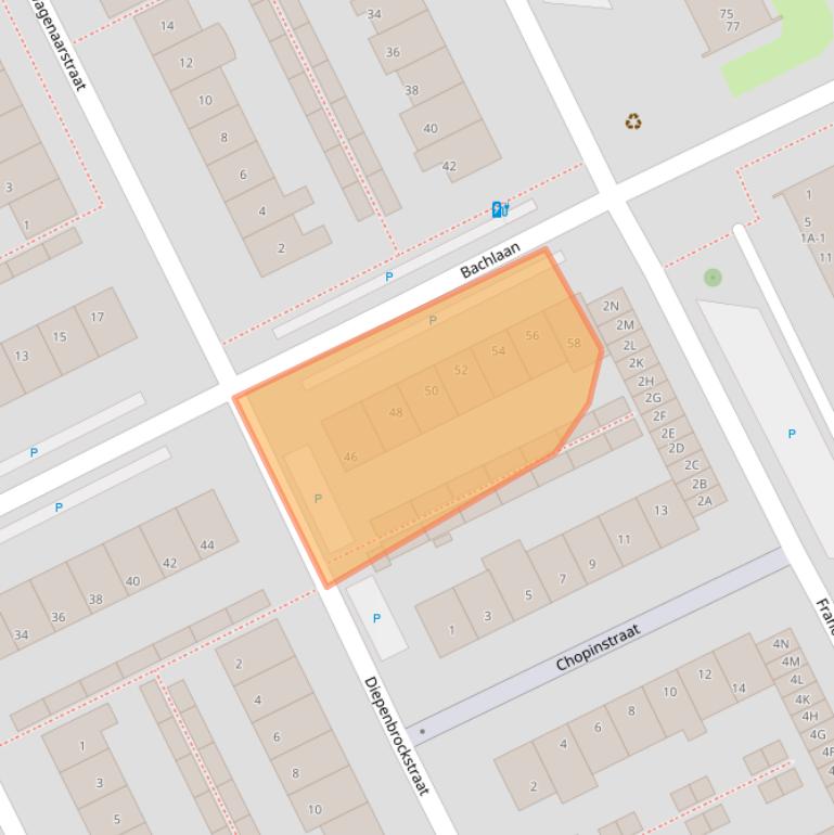 Kaart van postcodegebied 2671TN.