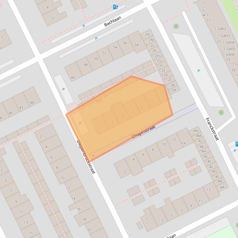 Kaart van postcodegebied 2671VP.