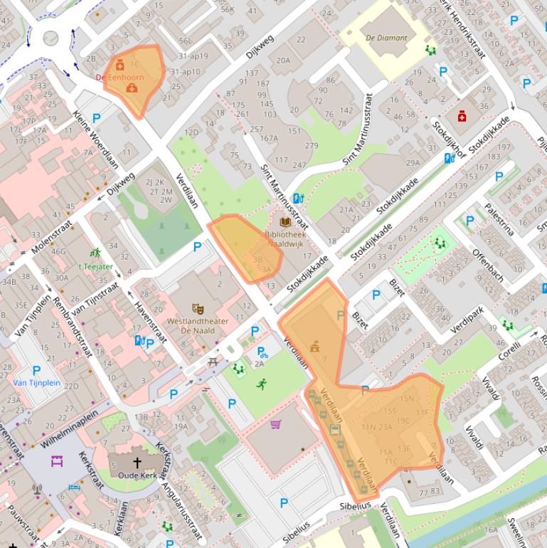 Kaart van postcodegebied 2671VW.