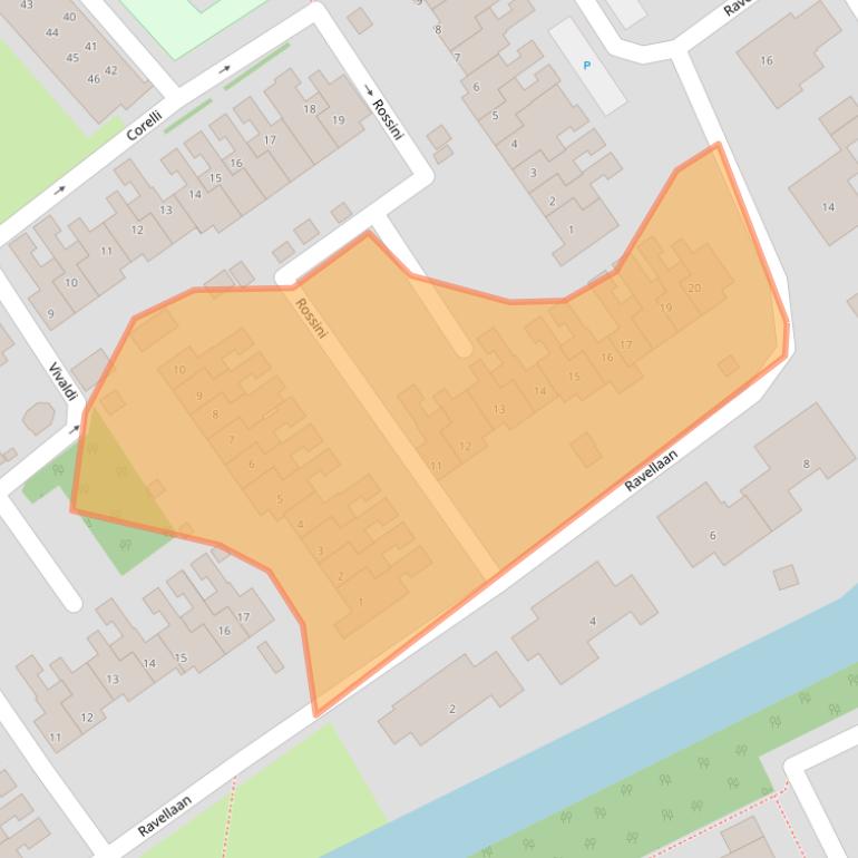 Kaart van postcodegebied 2671VZ.